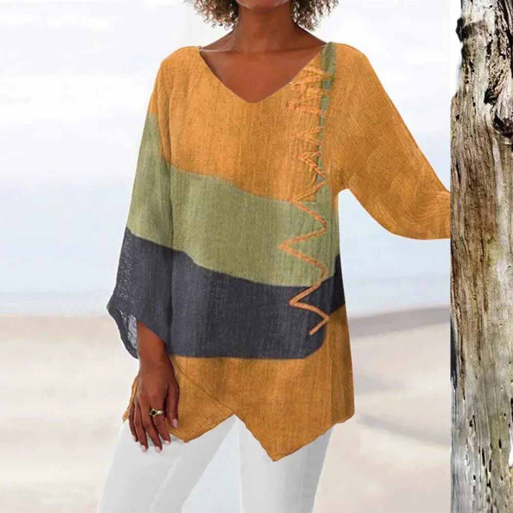 Élise™ | Camicia Elegante Tricolore