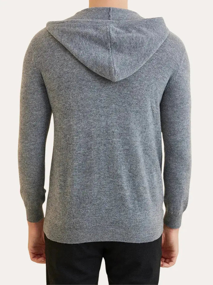 Hoodie in Cashmere Essenziale - Grigio Scuro
