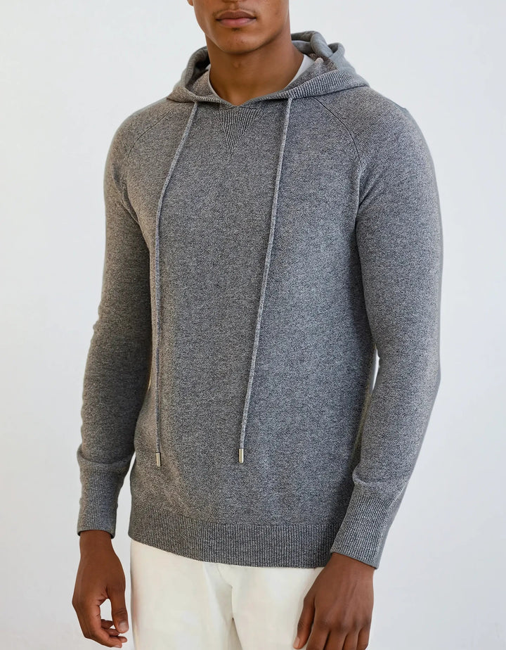 Hoodie in Cashmere Essenziale - Grigio Scuro