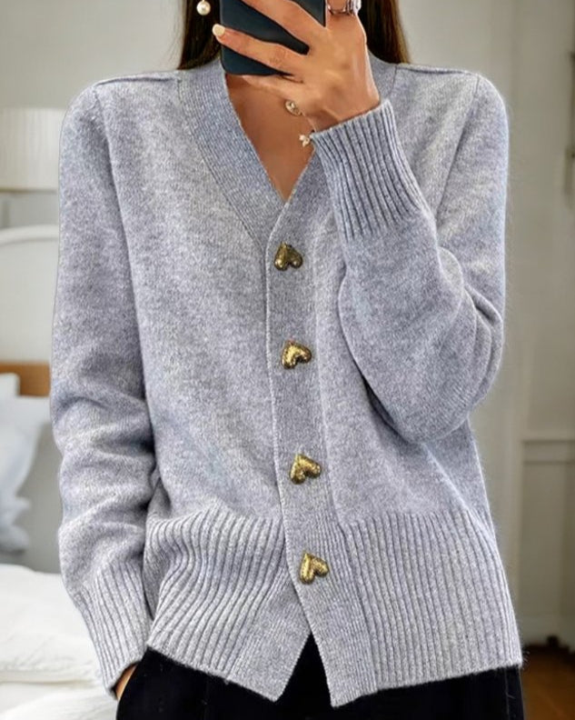 Isabella™ | Cardigan elegante con bottoni a cuore