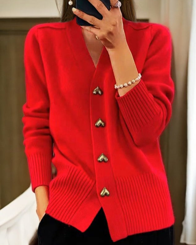 Isabella™ | Cardigan elegante con bottoni a cuore